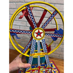 Vintage “The Giant Ride” Non-Working Wind Up Ferris Wheel All Metal 1950s Tin Toy