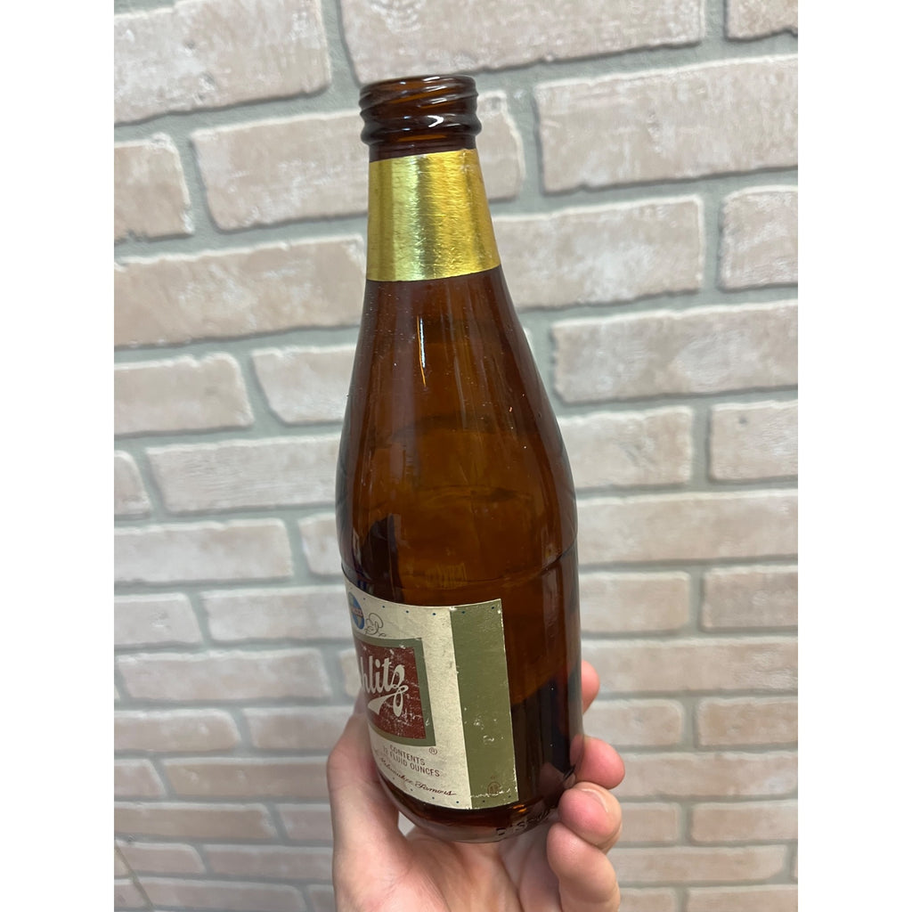Vintage 1970s Schlitz Milwaukee Beer Glass 12oz Bottle  Full Label