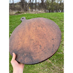 Antique Early Wooden Primitive Bread Board Kitchen Decor 1900s Round