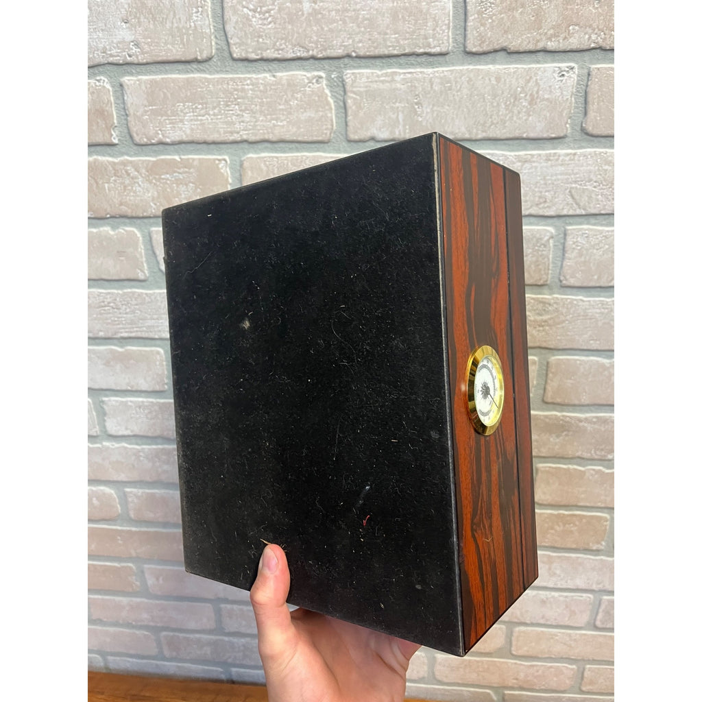 Humidor Box - Holds 25-50 Cigars - Tempered Glass Display Spanish Cedar Wood