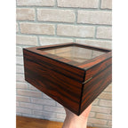 Humidor Box - Holds 25-50 Cigars - Tempered Glass Display Spanish Cedar Wood