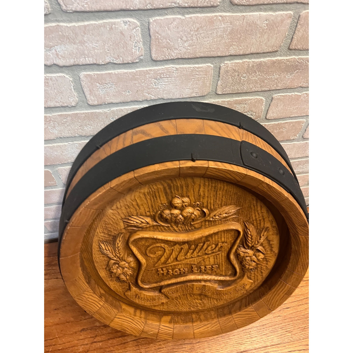 Vintage 3D Miller High Life Plastic Barrel Keg Sign Backbar Decor Beer Advertising Milwaukee, WI