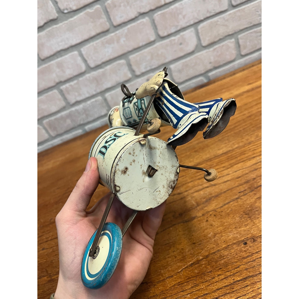 Vintage 1930s Marx Toys Tin Windup Tidy Tim Street Cleaner Toy