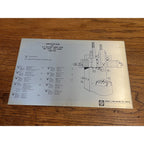 Vintage Giddings & Lewis Machine Tool Company Lubrication Chart Sign Advertising