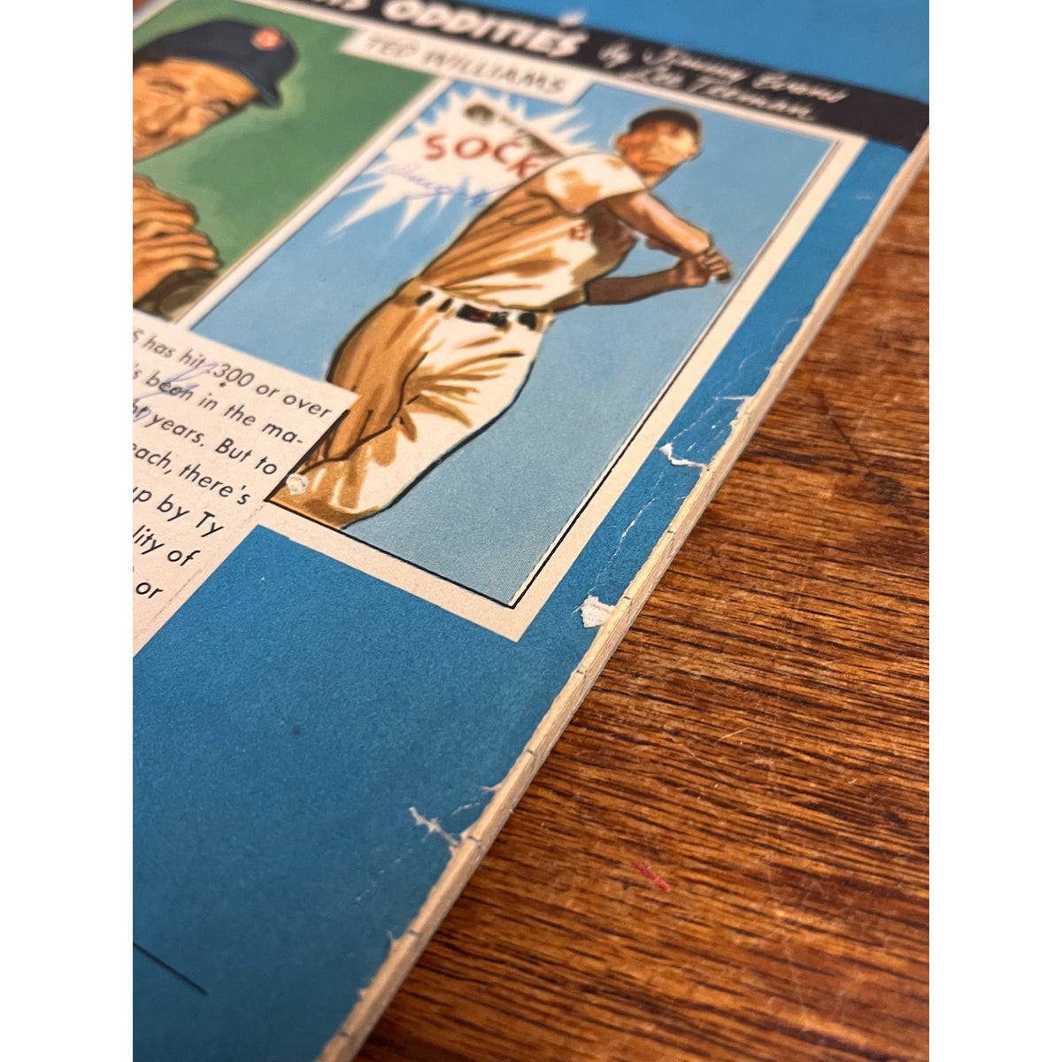 RARE Vintage 1951 Ted Williams Sports Oddities Notepad School Tablet Premium