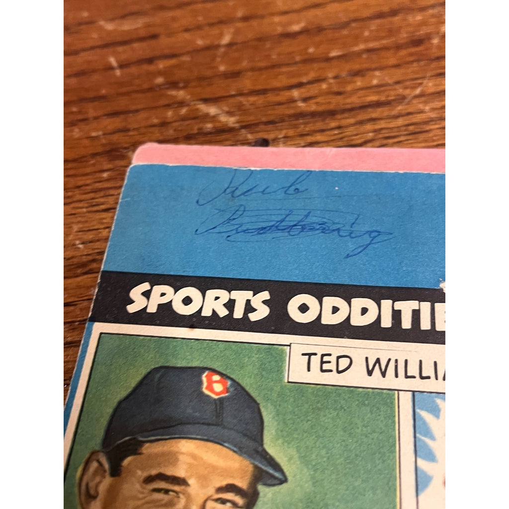 RARE Vintage 1951 Ted Williams Sports Oddities Notepad School Tablet Premium