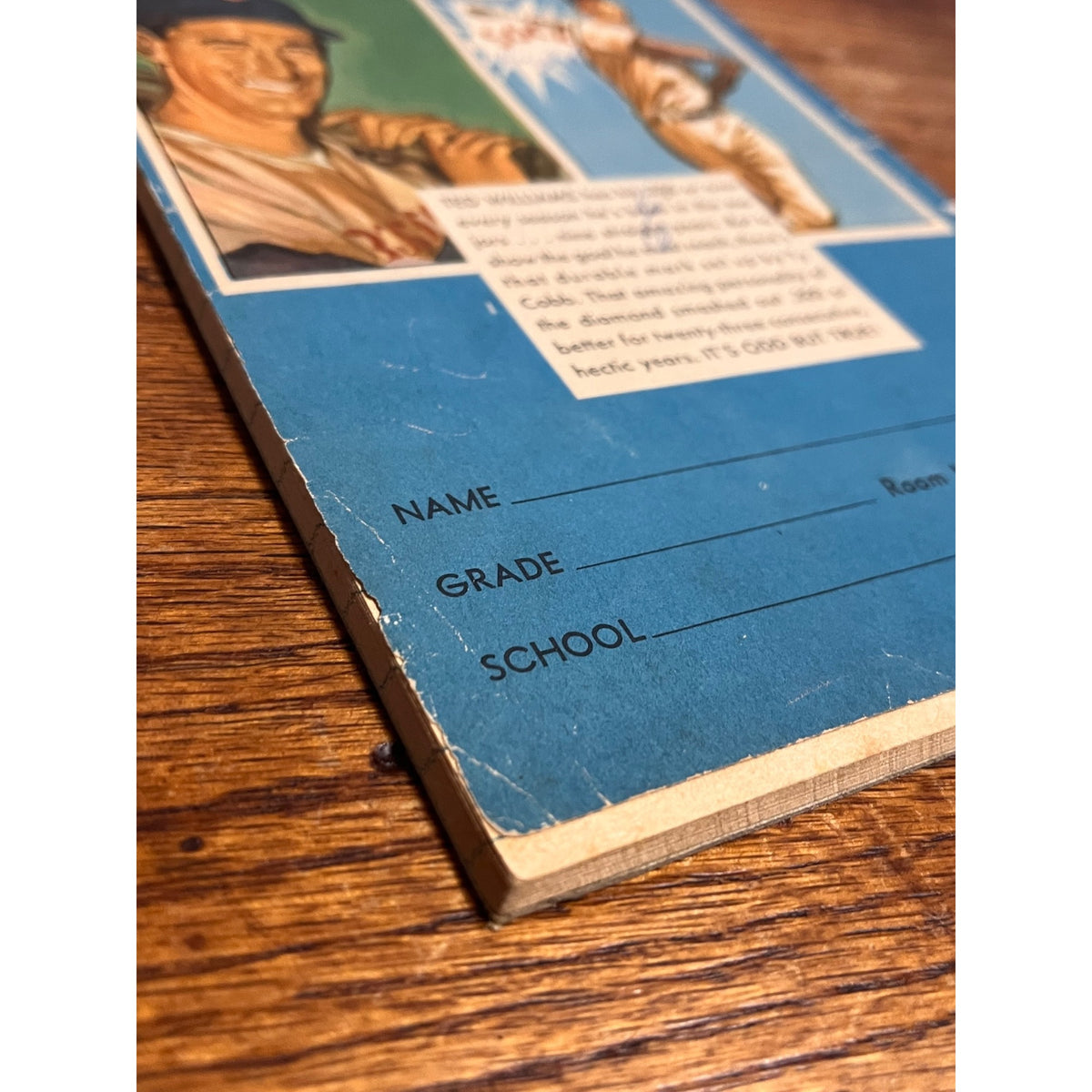 RARE Vintage 1951 Ted Williams Sports Oddities Notepad School Tablet Premium