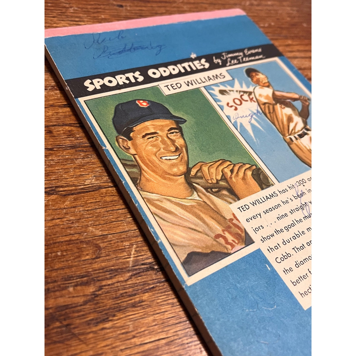 RARE Vintage 1951 Ted Williams Sports Oddities Notepad School Tablet Premium