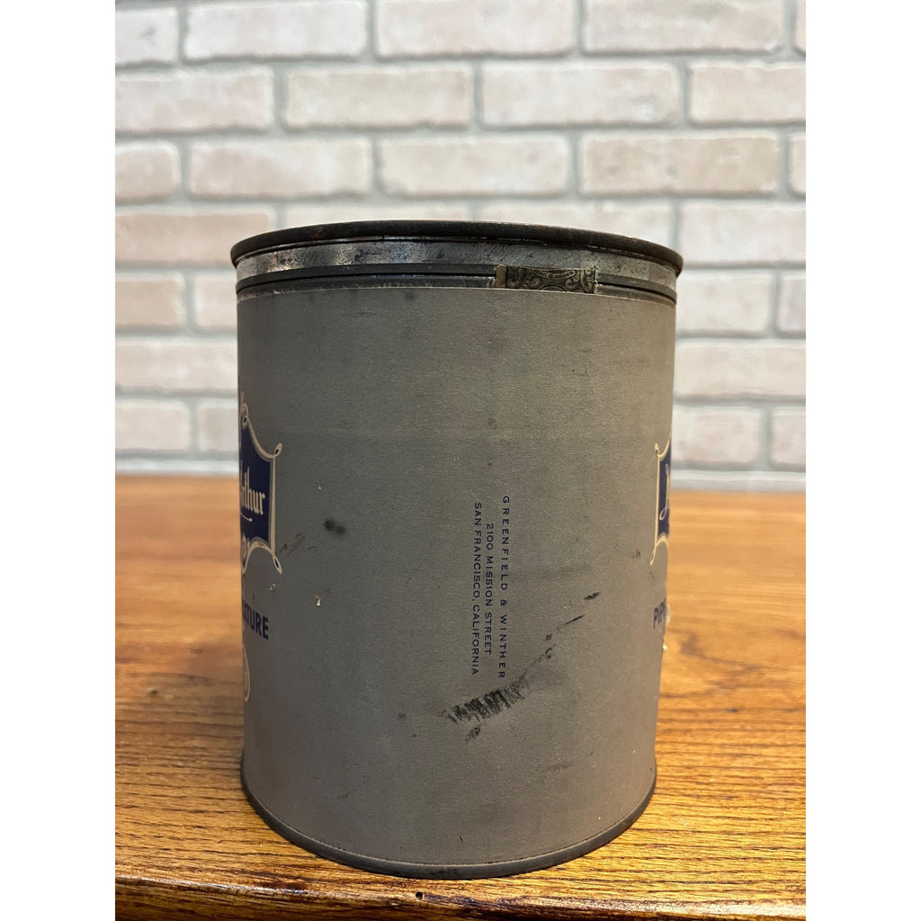 Vintage c1920s MacArthur Greenfield & Winther (G&W) Pipe Mixture Tobacco Tin Can