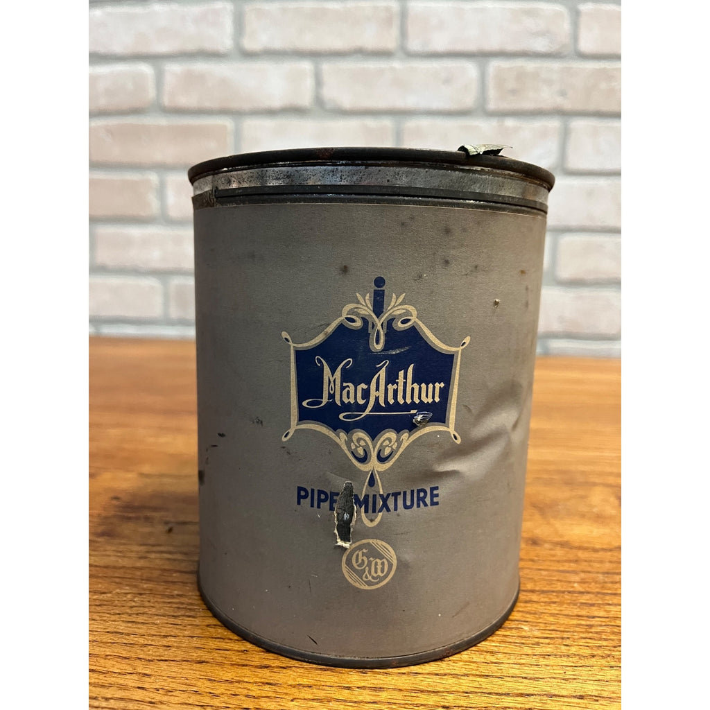 Vintage c1920s MacArthur Greenfield & Winther (G&W) Pipe Mixture Tobacco Tin Can
