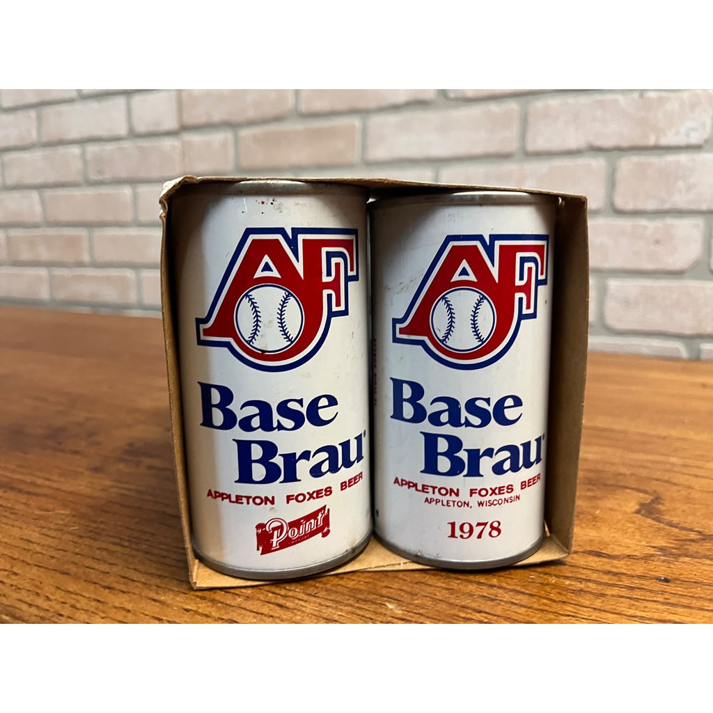 Vintage Point Beer 6-Pack Case Carrier w/ AF Basebrau Flat Cans Stevens Point WI