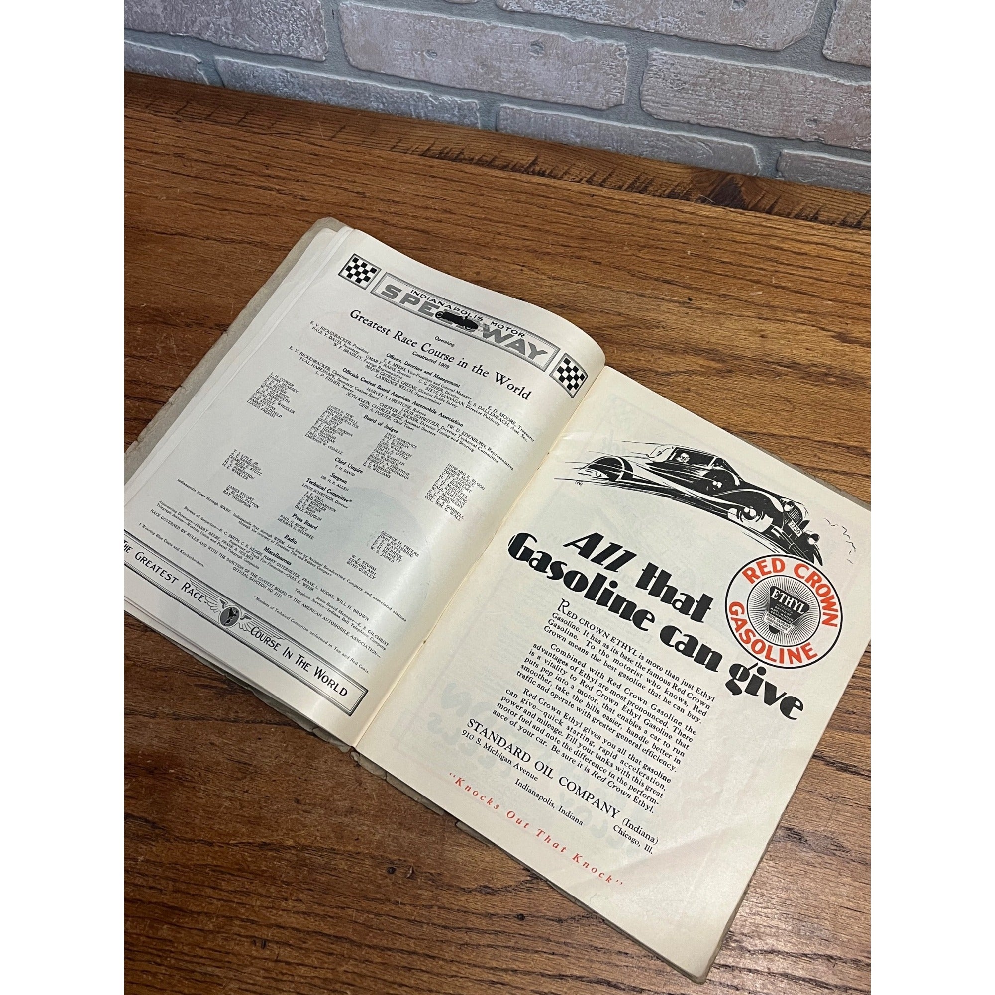 Original Vintage 1929 Indianapolis 500 Official Race Program Indy Auto Racing