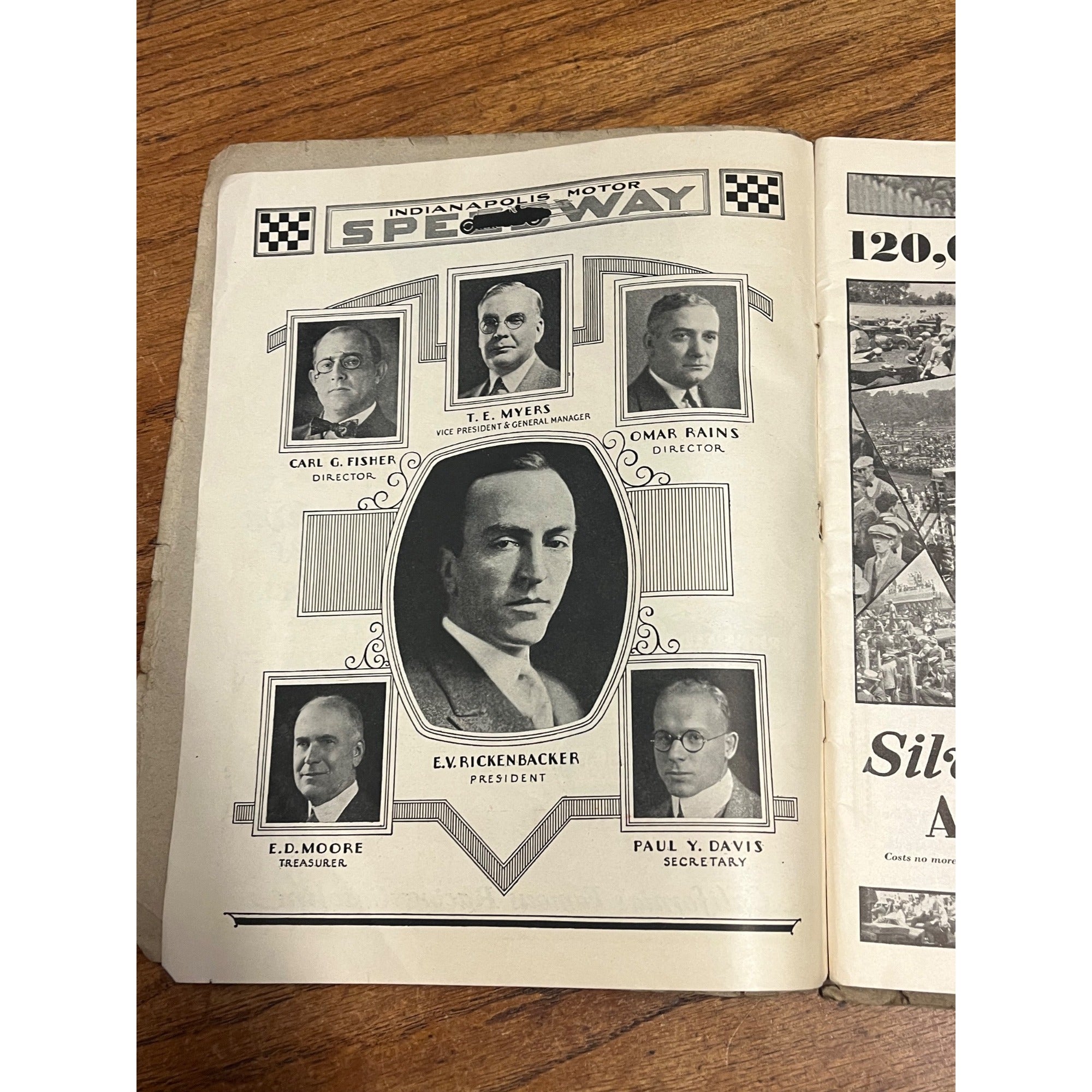 Original Vintage 1929 Indianapolis 500 Official Race Program Indy Auto Racing