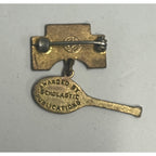 Vintage 1939 Scholastic Tennis Championship Award Pin Enameled Prize