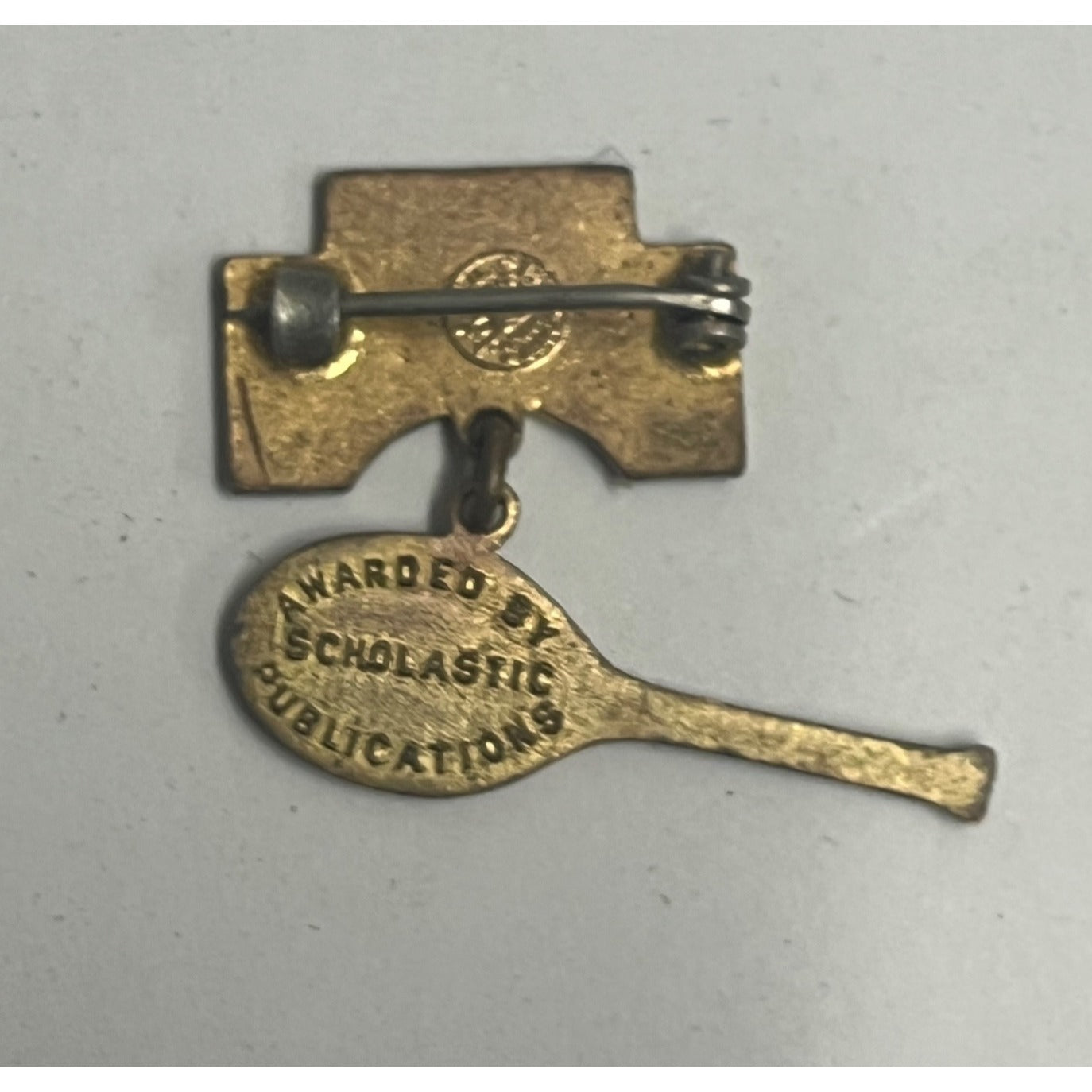 Vintage 1939 Scholastic Tennis Championship Award Pin Enameled Prize