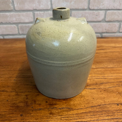 Antique Stoneware Water Jug Crock 1 Gallon No Bail Handle Cream