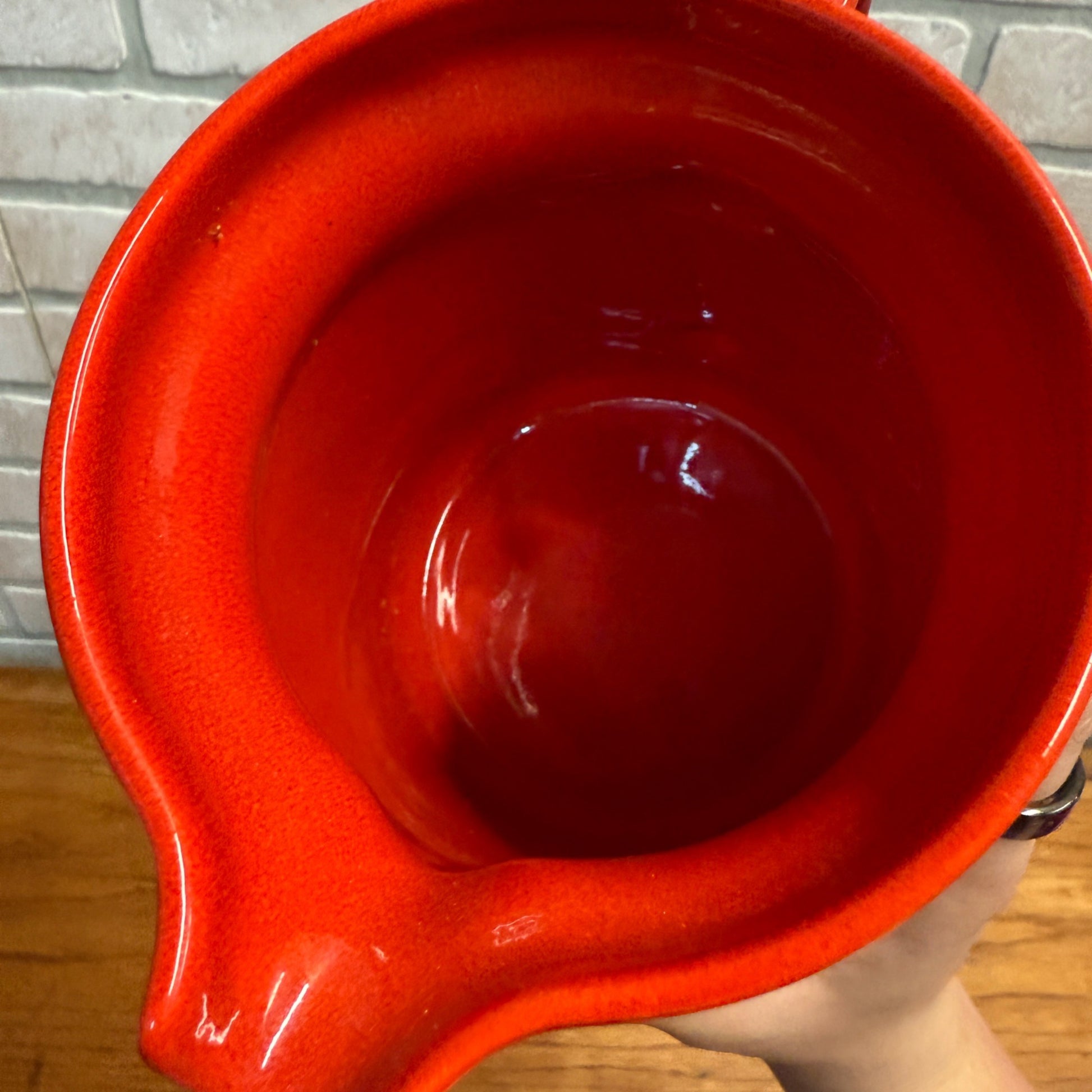 Waechtersbach Christmas Tree 28 ounce Water Pitcher Germany Red Retired Pattern