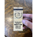 Vintage Empty Matchbook Advertising Frosty's Bar Kennan, Wis