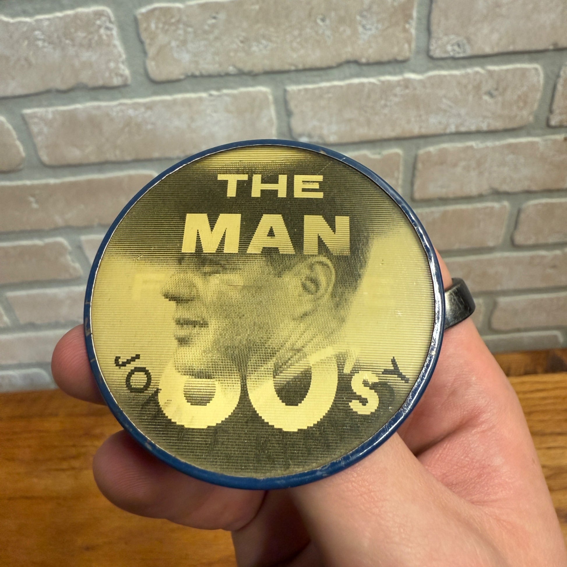 Vintage 1960 John F. Kennedy MAN FOR THE 60's Campaign Flasher Button