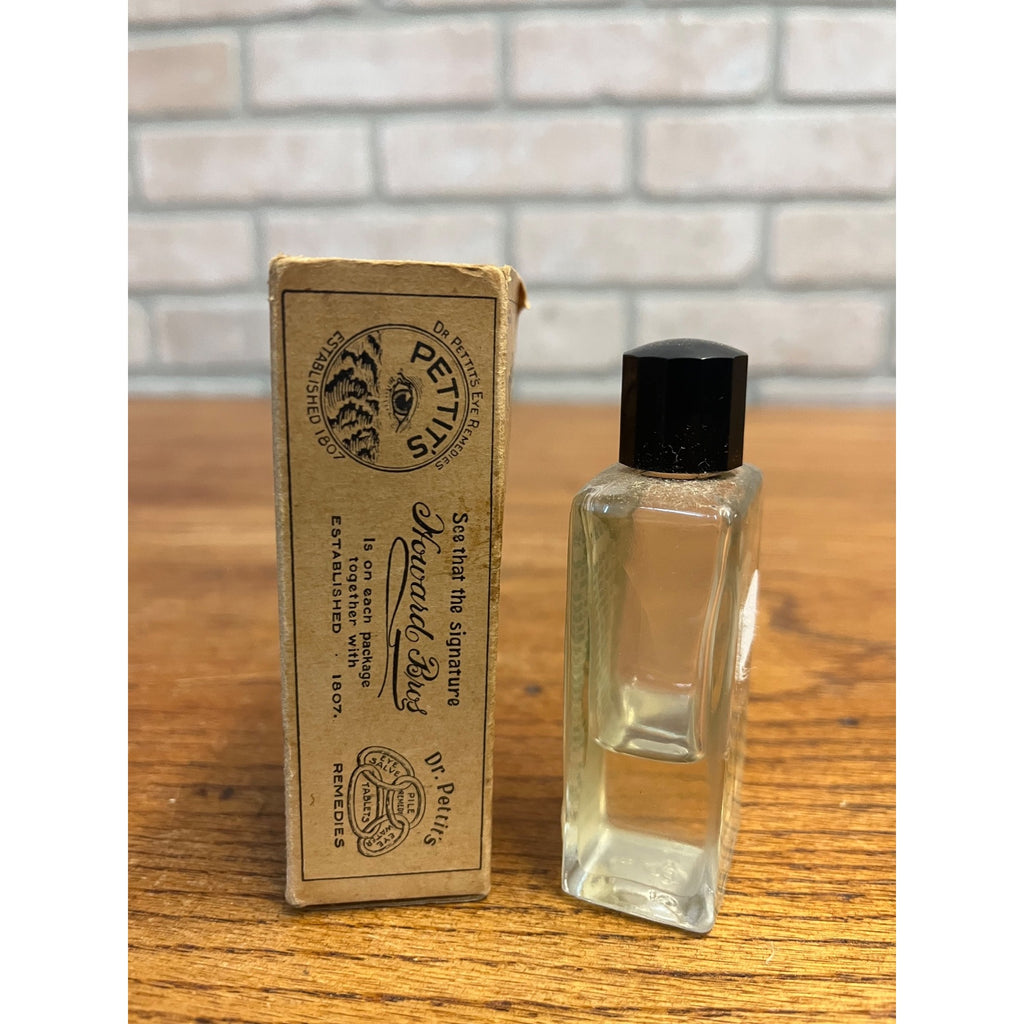 RARE Dr. Pettit's American Eye Water Quack Medicine Bottle & Box