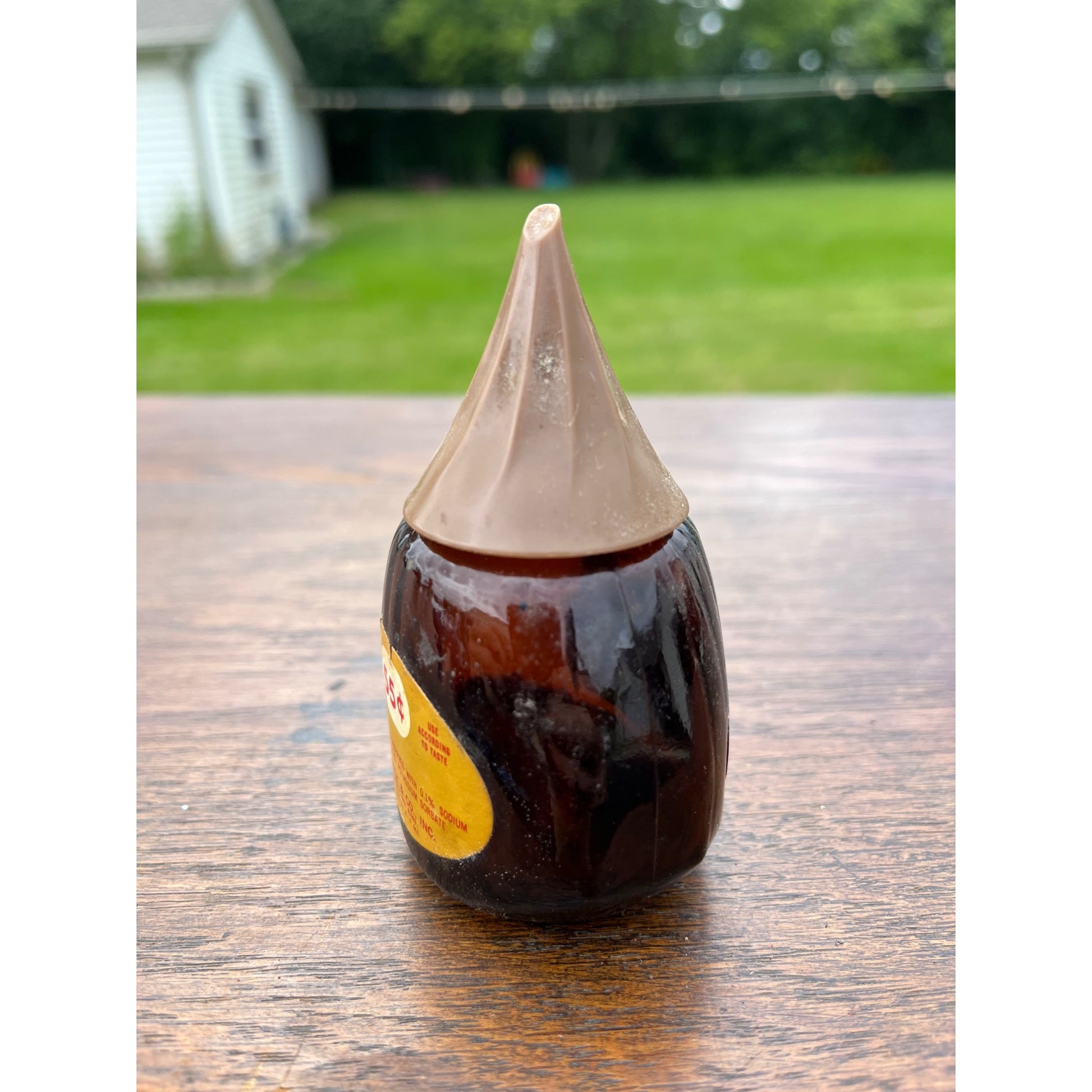 Vintage McCormick Onion Juice Glass Bottle Spice Kitchen Advertising Can