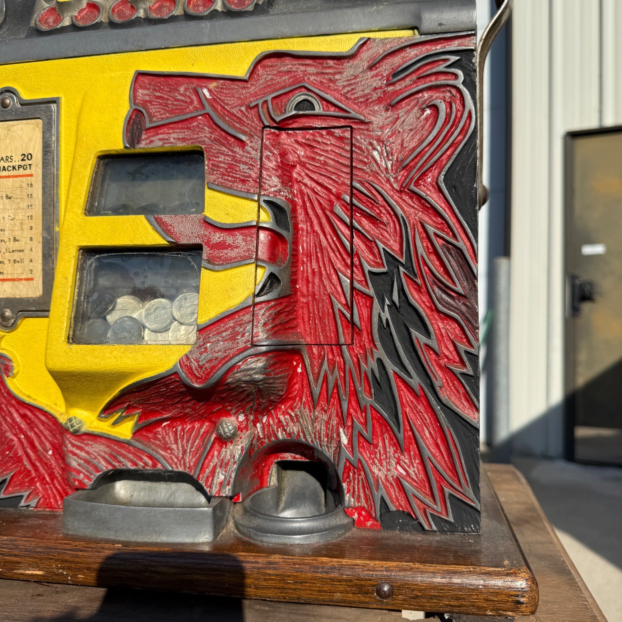 1930s 5¢ Mills Novelty Lion Head Slot Machine