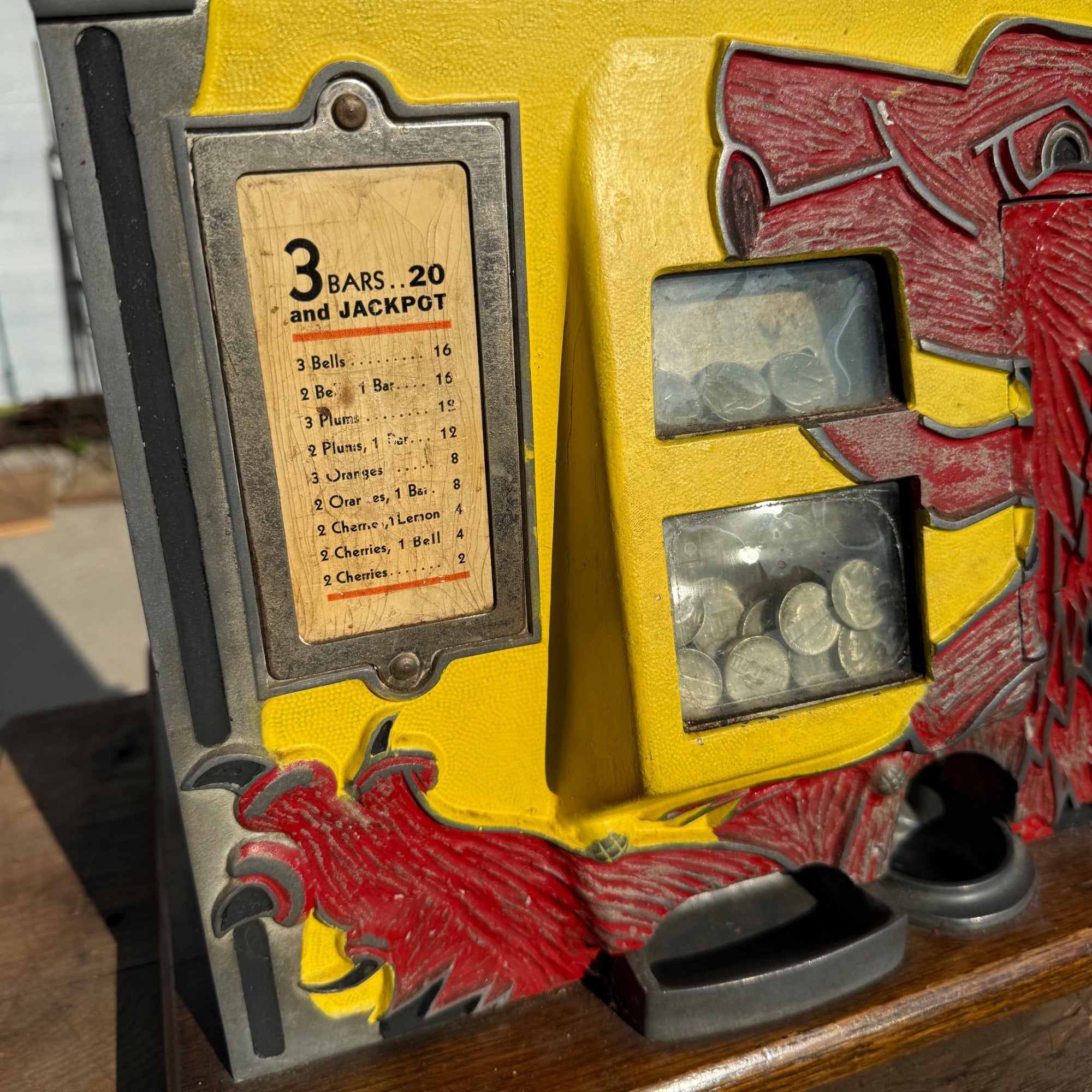 1930s 5¢ Mills Novelty Lion Head Slot Machine