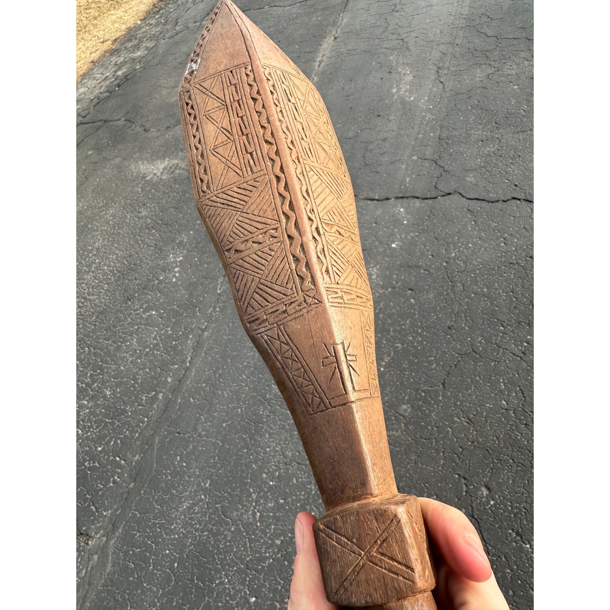 Original Polynesian War Club WWII Soldier Souvenir Bring Back Pacific Fiji Samoan