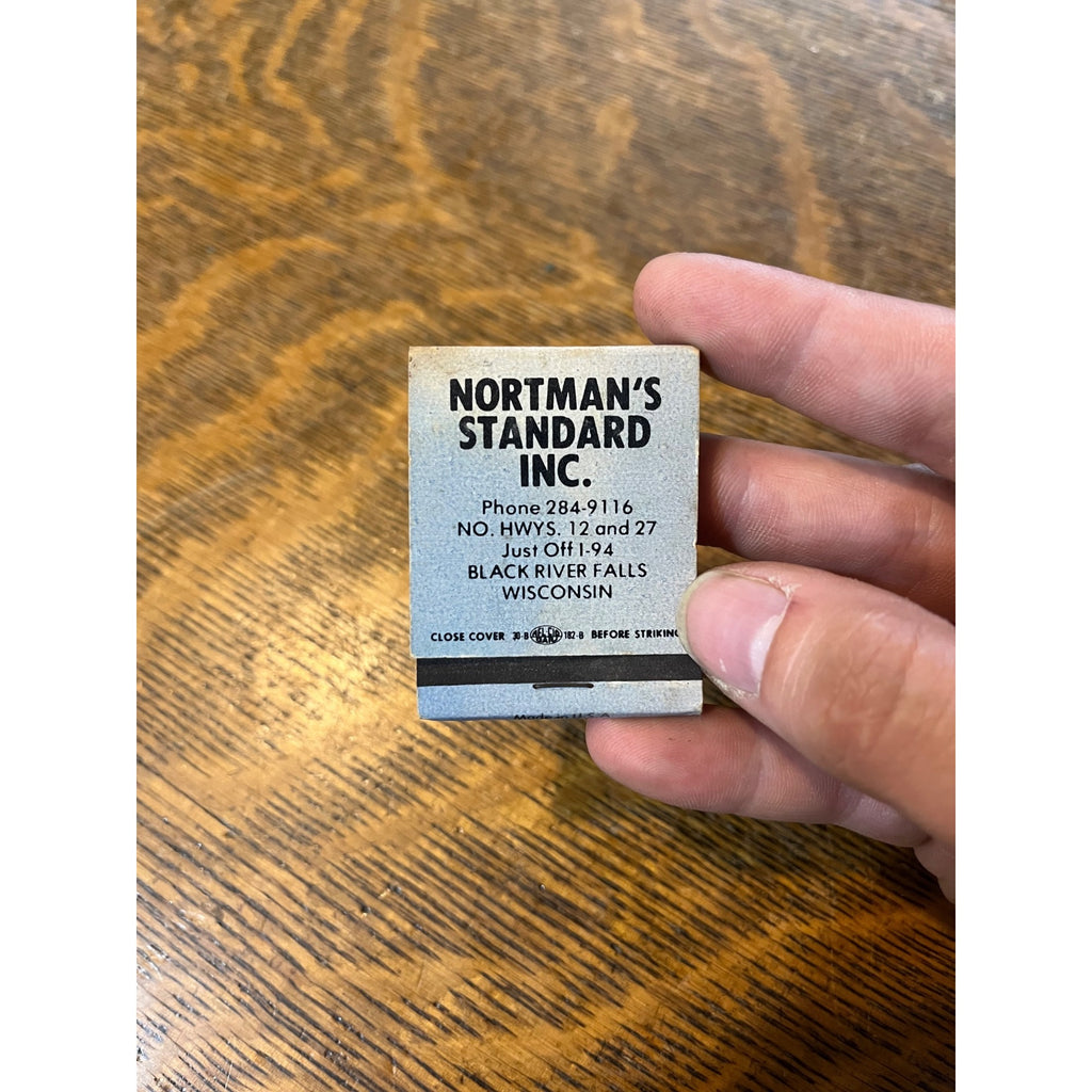 Vintage Matchbook Advertising - Nortman's Standard Inc. - Black River Falls, Wis.