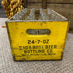 RARE Vtg 30s Dads Root Beer Wooden Crate Iron Mountain Michigan Big Jr Bottles