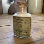 Antique Burroughs Wellcome Tabloid Mixed Glands No 2 Female Medicine Bottle FULL