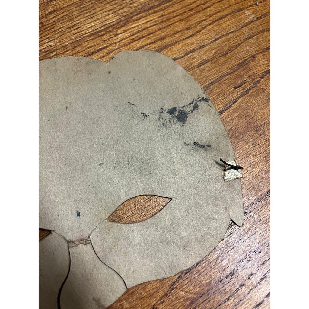 SCARCE Antique Halloween Besitle Domino Party Mask 1926-1931 Hat OWL Vintage