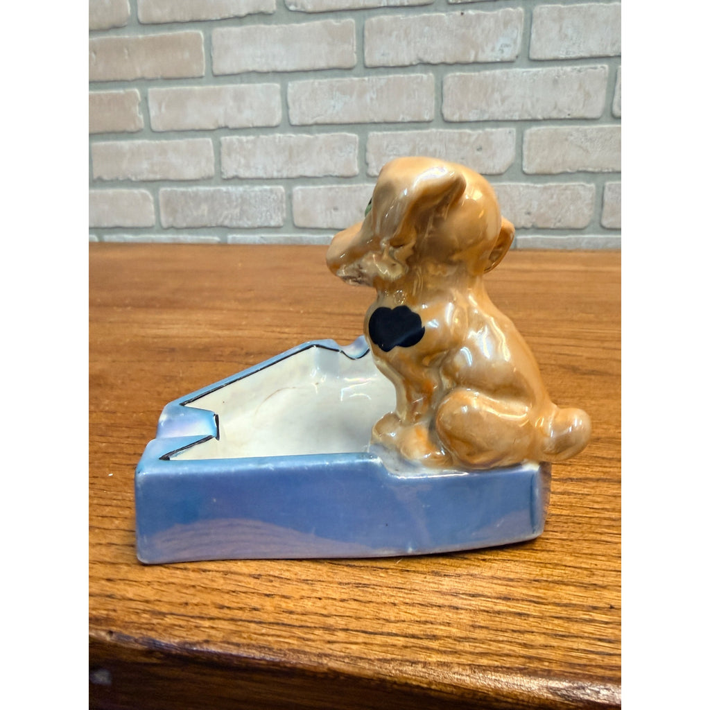 1950's Japan Ceramic DOG ASHTRAY "Lover Comes Back To Me" Lusterware KITSCHY