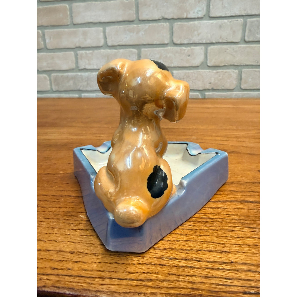 1950's Japan Ceramic DOG ASHTRAY "Lover Comes Back To Me" Lusterware KITSCHY
