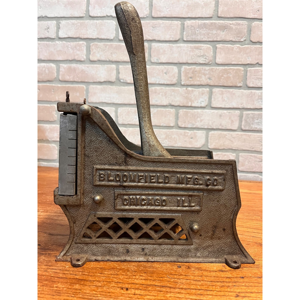 Vintage 1920s Bloomfield French Fry Cutter Cast Iron Heavy Industrial Chicago IL