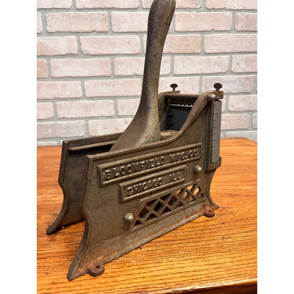 Vintage 1920s Bloomfield French Fry Cutter Cast Iron Heavy Industrial Chicago IL