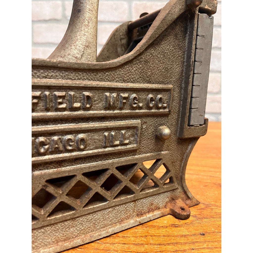 Vintage 1920s Bloomfield French Fry Cutter Cast Iron Heavy Industrial Chicago IL