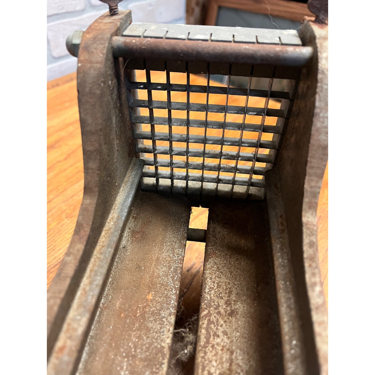 Vintage 1920s Bloomfield French Fry Cutter Cast Iron Heavy Industrial Chicago IL
