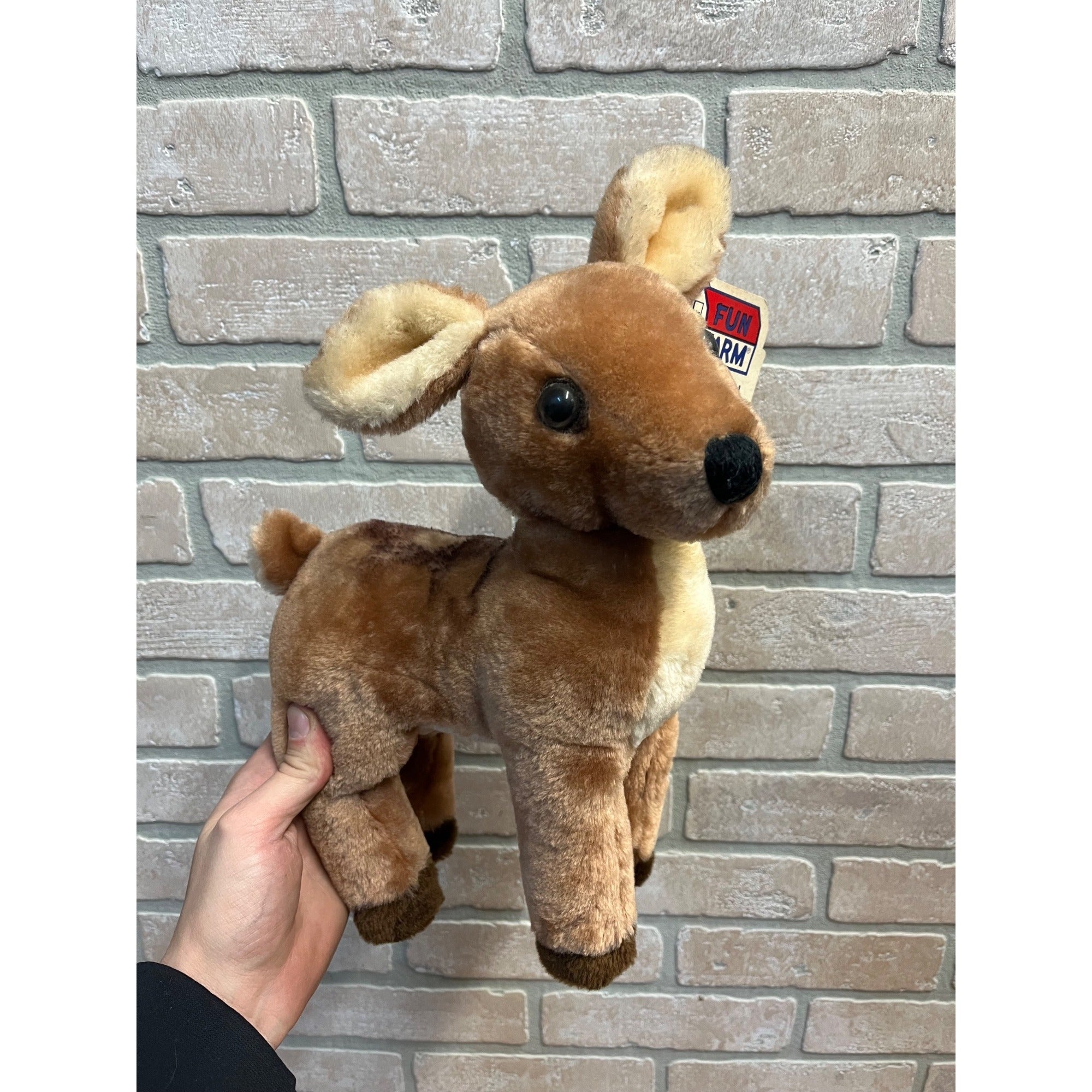 Vintage 1981 Dakin Fun Farm Reindeer Deer Flecka Fawn Doe Plush 10"
