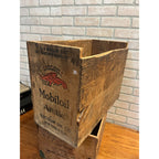 vtg Mobil Oil Gargoyle Vacuum Oil Co Mobiloil "ARCTIC" Wood Crate Box NICE