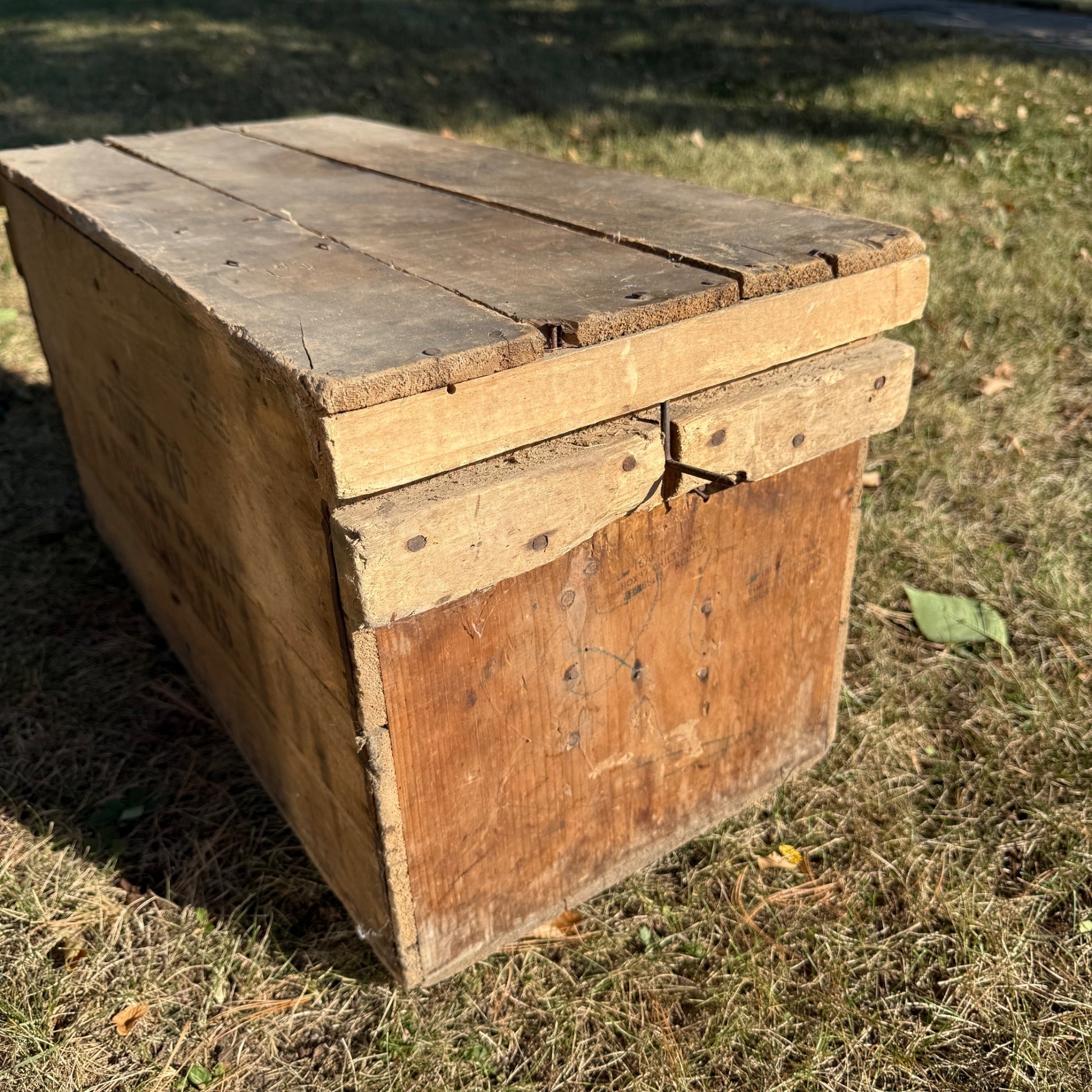 Antique Double Egg Crate Koller & Sons Grocery Chilton Wis Wooden Box