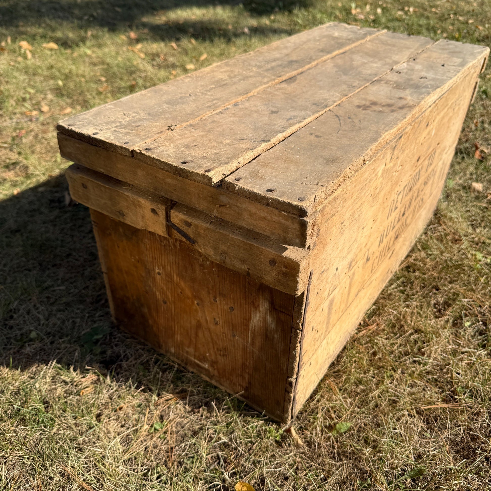 Antique Double Egg Crate Koller & Sons Grocery Chilton Wis Wooden Box