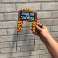 1950's Mattel Toys Tin Musical Man on the Flying Trapeze REPLACEMENT PART Sign