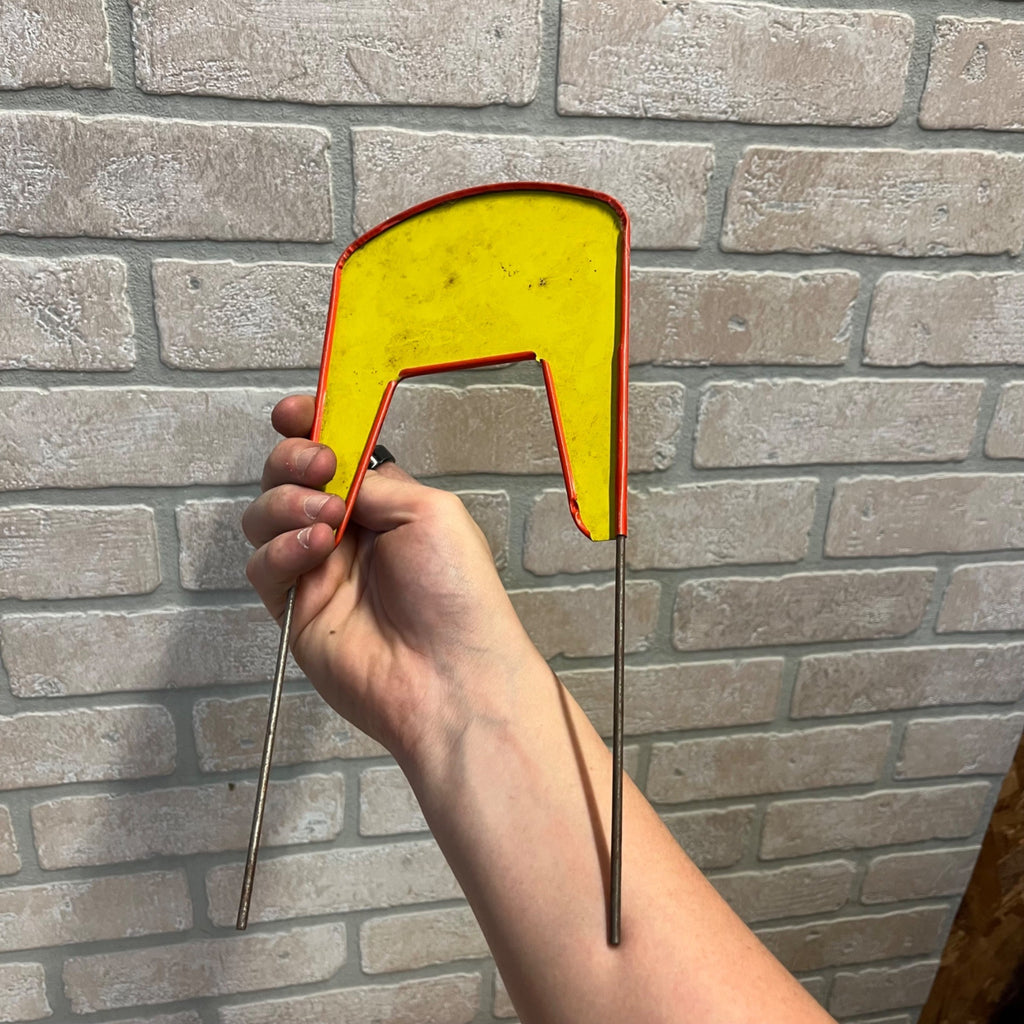 1950's Mattel Toys Tin Musical Man on the Flying Trapeze REPLACEMENT PART Sign