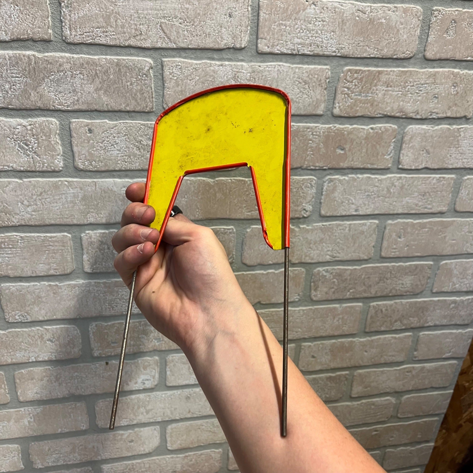 1950's Mattel Toys Tin Musical Man on the Flying Trapeze REPLACEMENT PART Sign