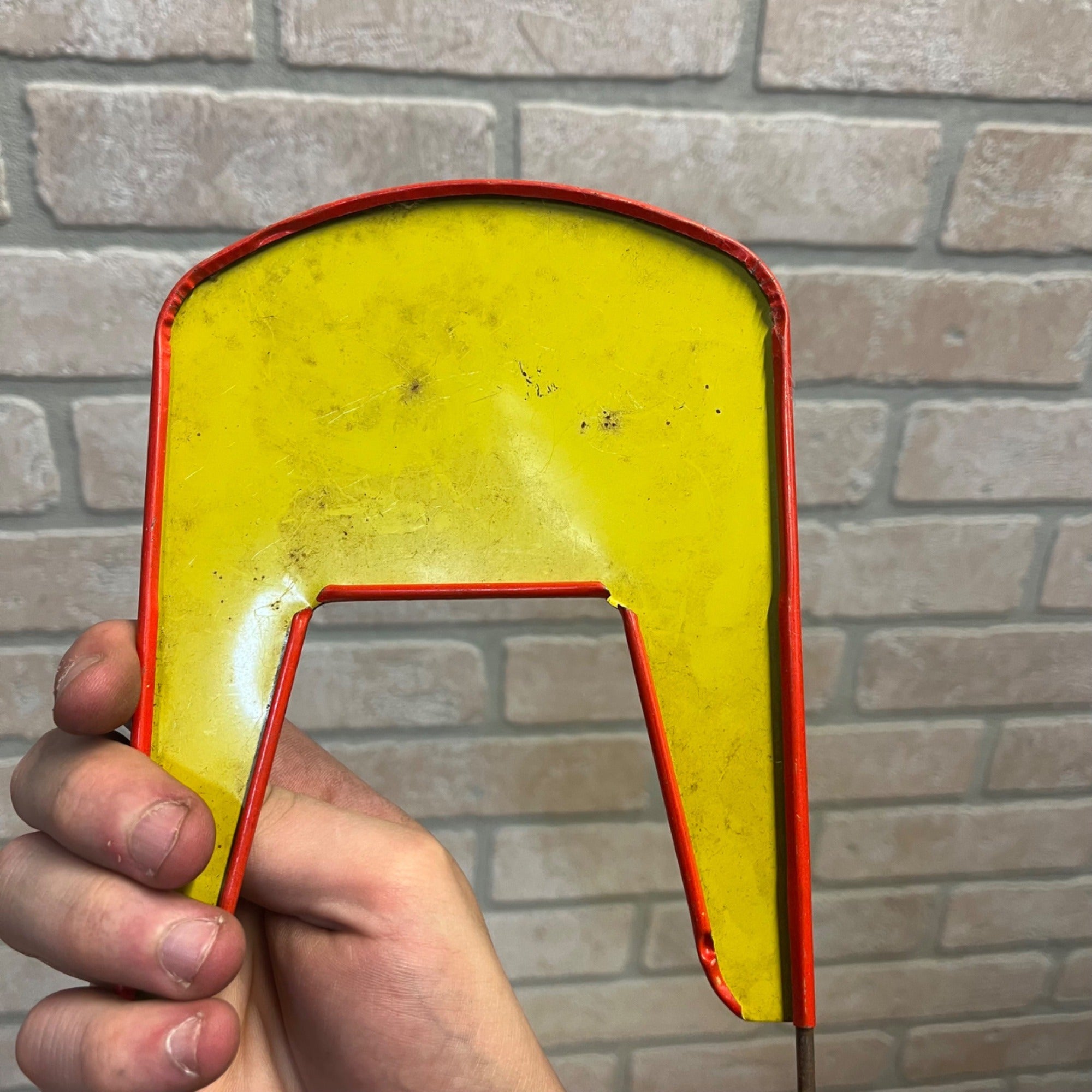 1950's Mattel Toys Tin Musical Man on the Flying Trapeze REPLACEMENT PART Sign