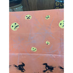 RARE Vintage Halloween Dennison c1926 Crepe Paper Table Cover Flying Witches JOL Spider Webs