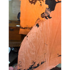 RARE Vintage Halloween Dennison c1926 Crepe Paper Table Cover Flying Witches JOL Spider Webs