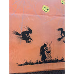 RARE Vintage Halloween Dennison c1926 Crepe Paper Table Cover Flying Witches JOL Spider Webs