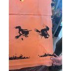 RARE Vintage Halloween Dennison c1926 Crepe Paper Table Cover Flying Witches JOL Spider Webs